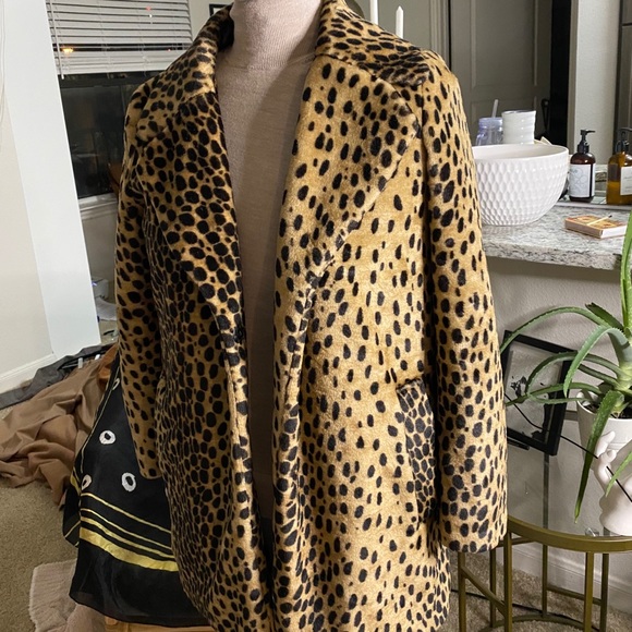 Cheetah print pea coat - Picture 2 of 8